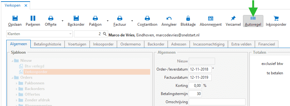 SnelStart verkopen met Barcode EAN